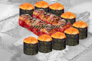 Запеченное Ассорти: 750р. ролл сеул, суши запеченные: угорь,тунец,лосось, креветка,мидии,кальмар, окунь, осьминог